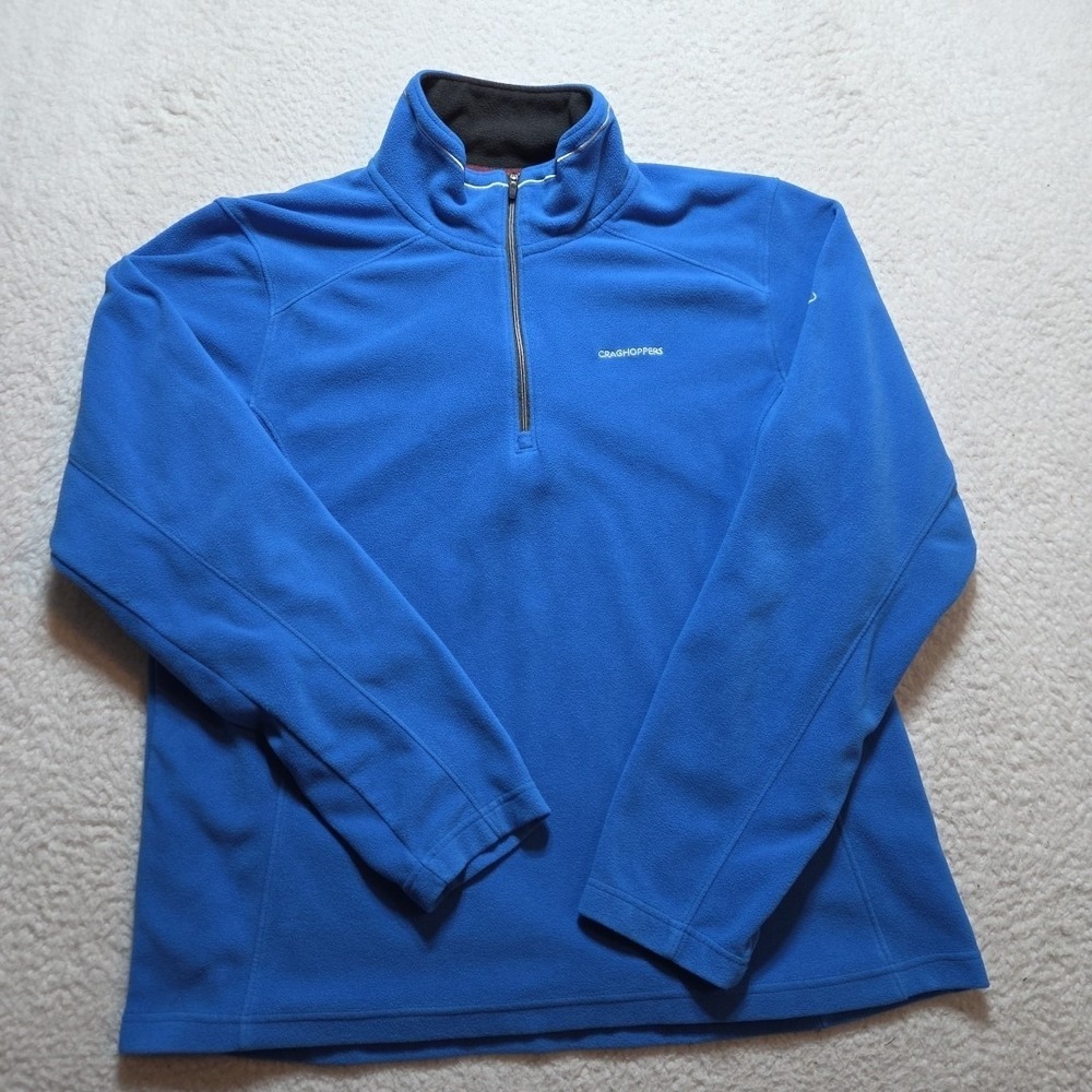 Craghoppers Men's‎ Blue Fleece 1/4 Zip Pullover XL EU 56 Outdoor Gorpcore Preppy